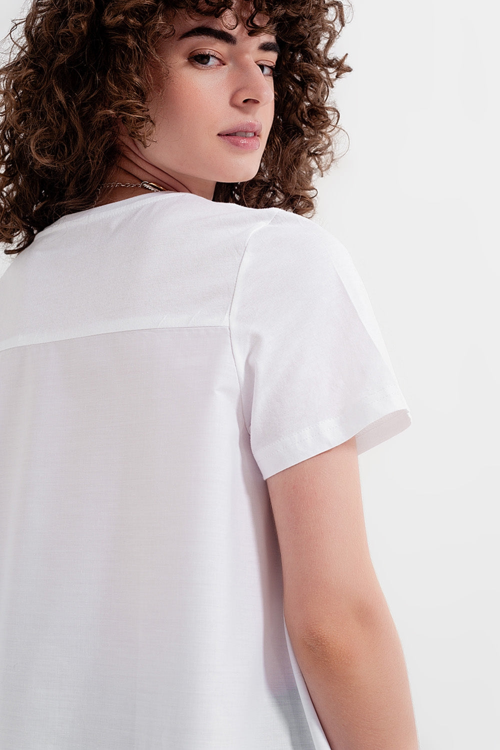 Robe t-shirt en blanc