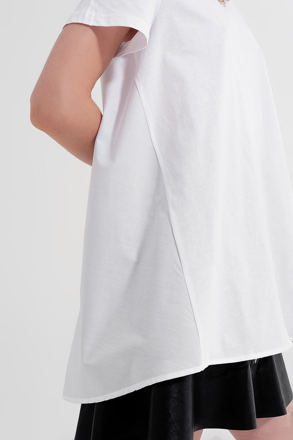 Robe t-shirt en blanc