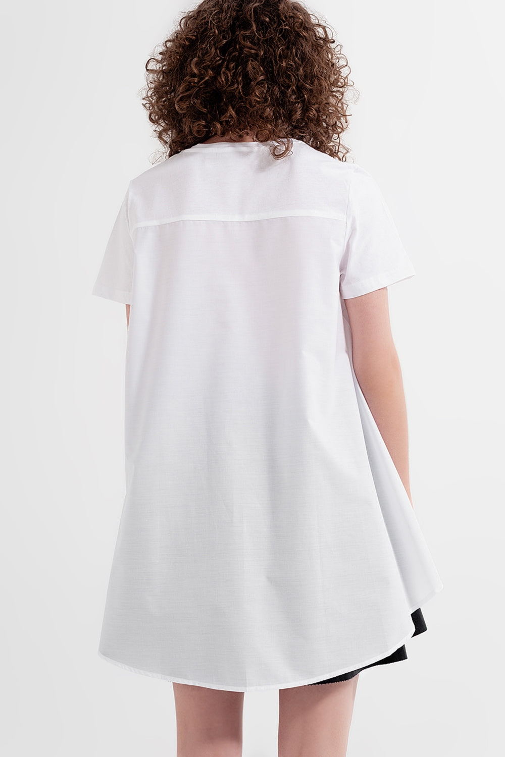 Robe t-shirt en blanc