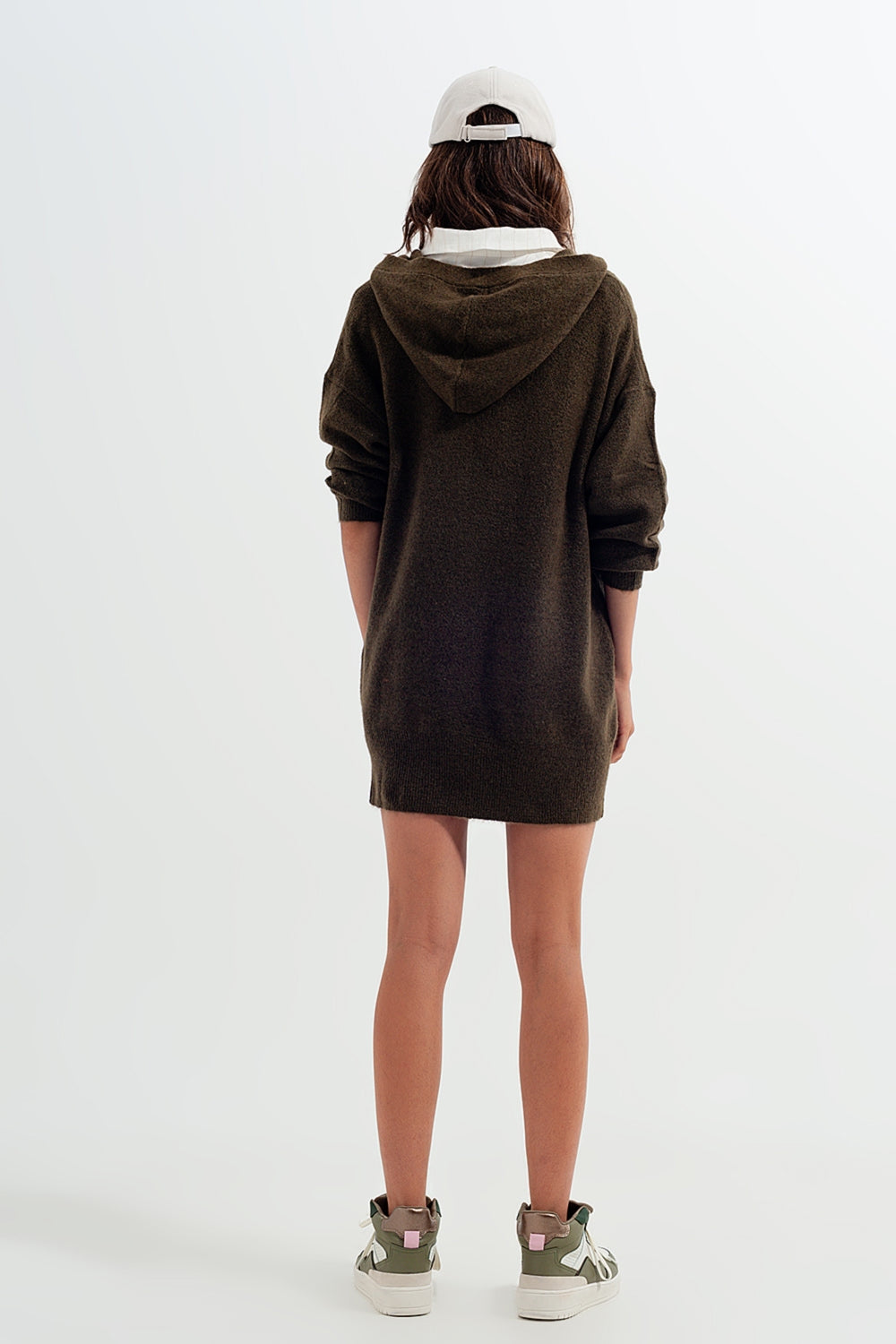 Pull col en V Vert