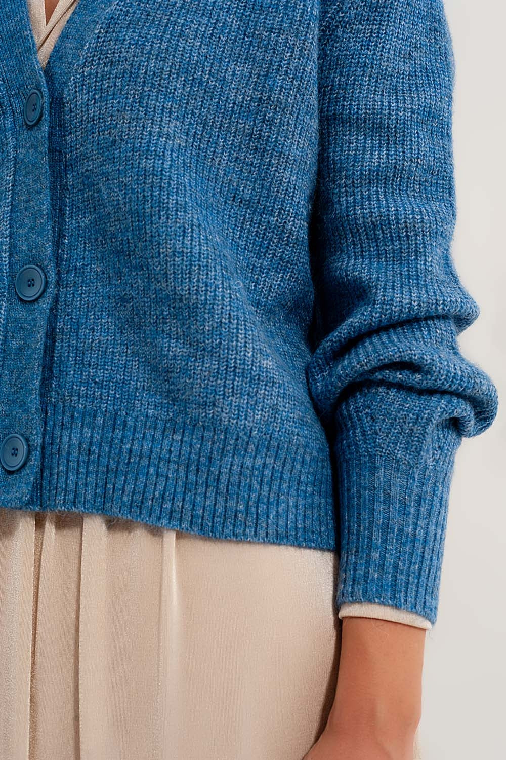 Gilet boutonné Bleu