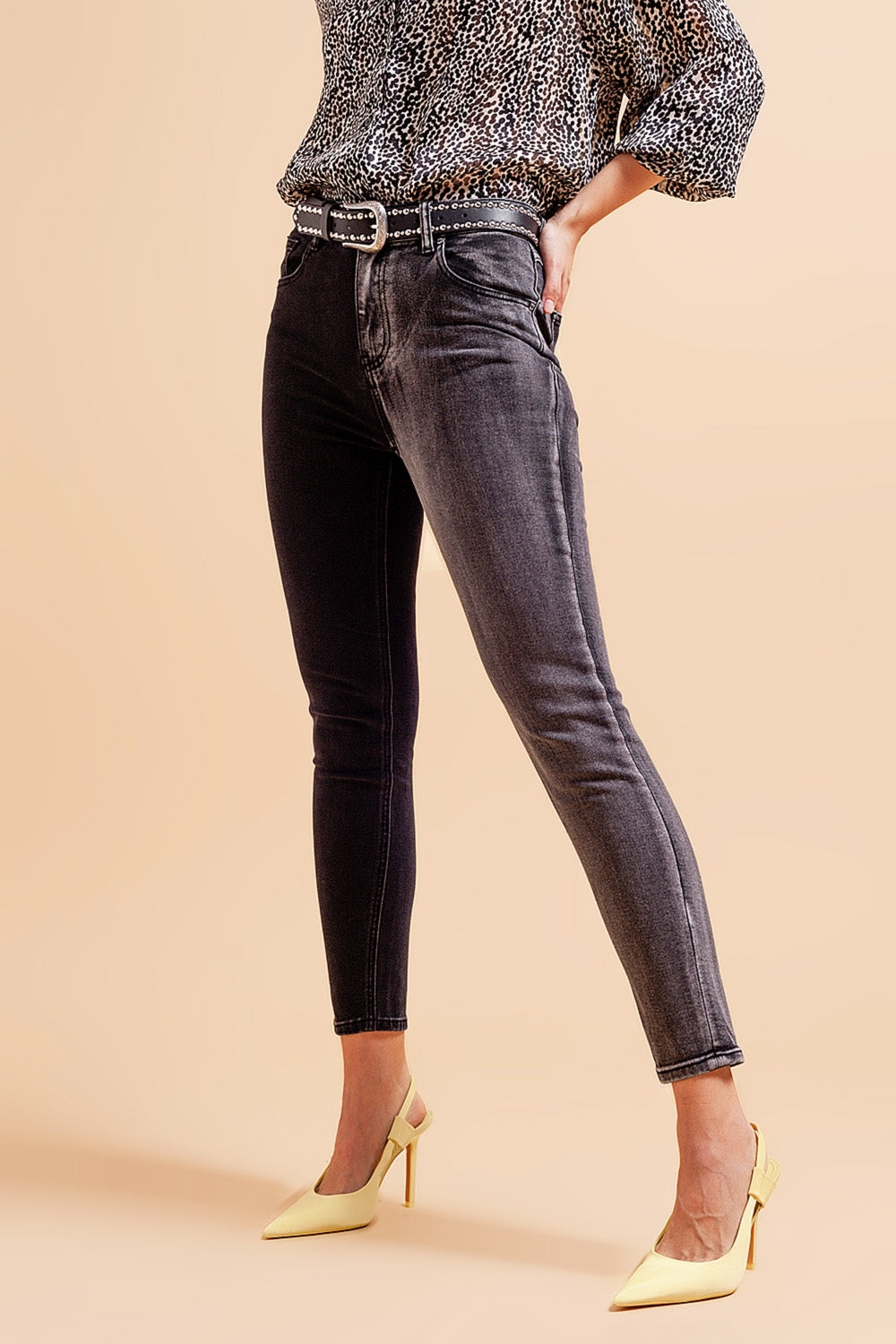 Jean d'ensemble motif color block