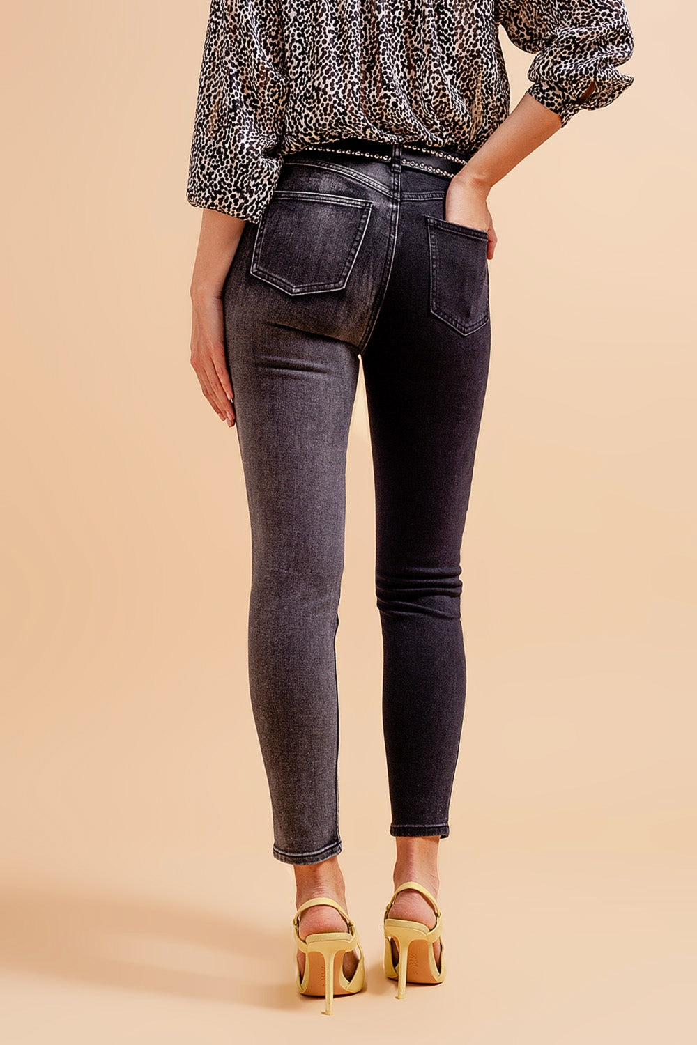 Jean d'ensemble motif color block