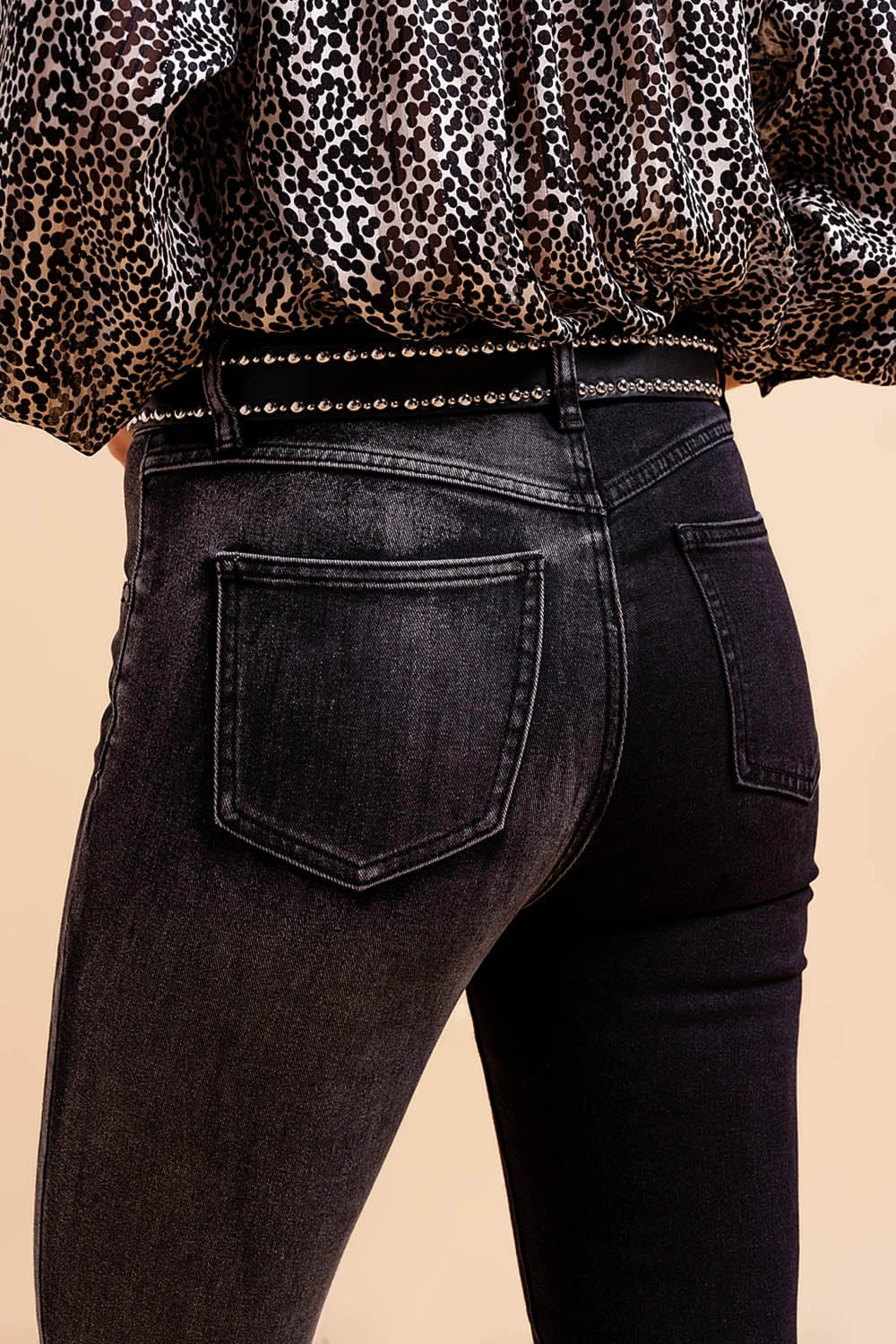 Jean d'ensemble motif color block