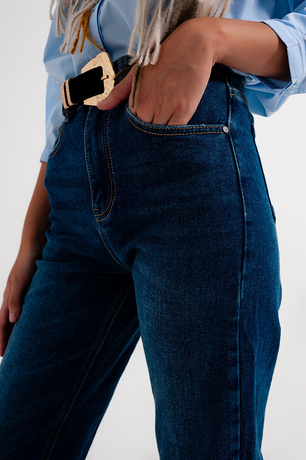 Jean flare style années 90 Bleu délavé moyen