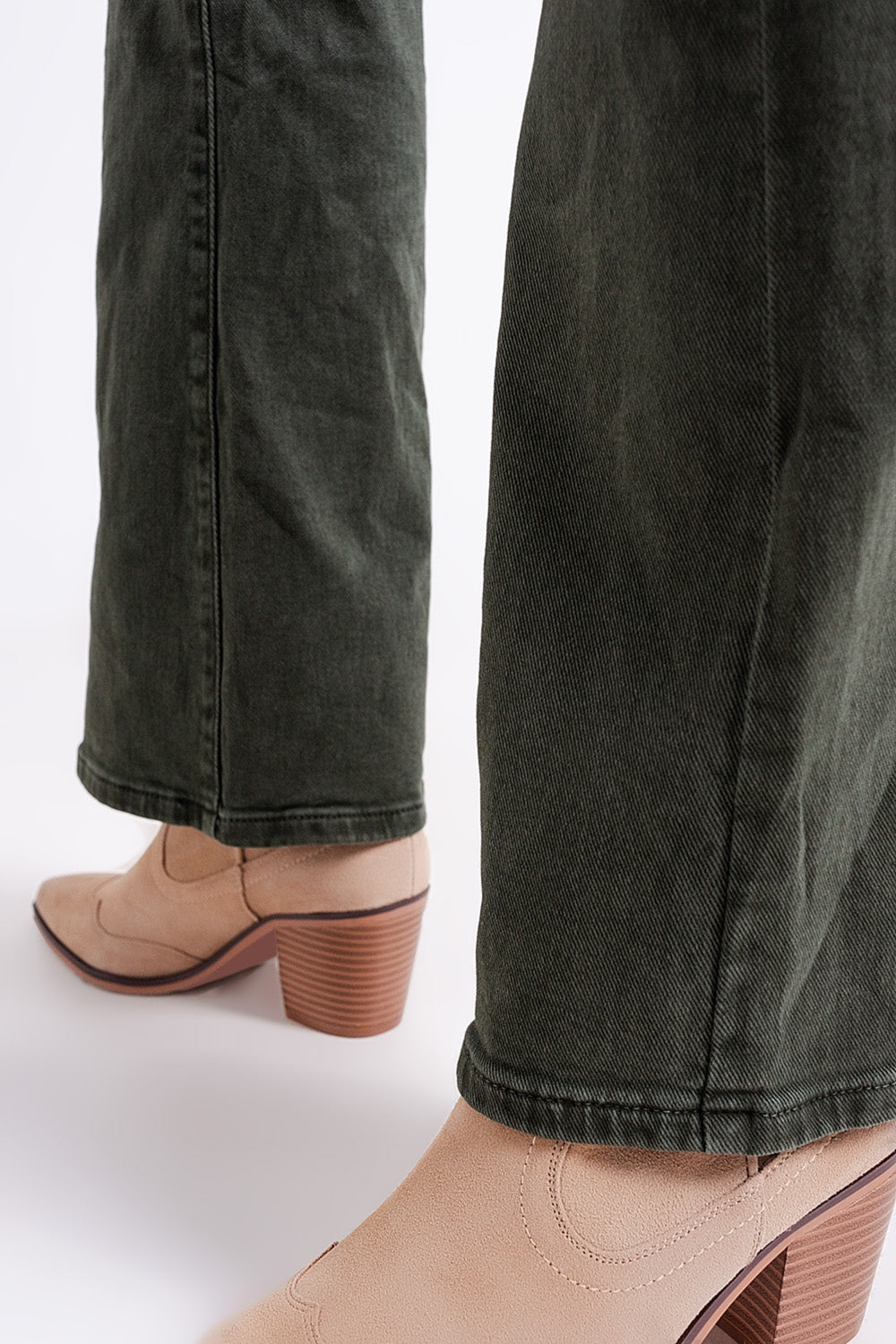 Jeans évasé Olive