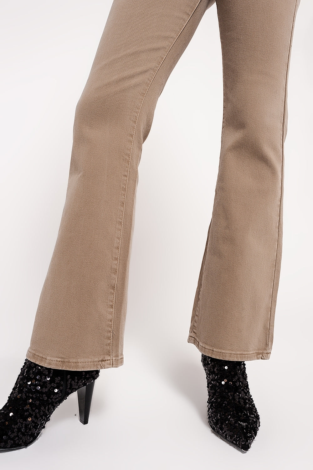 Jeans évasé Beige