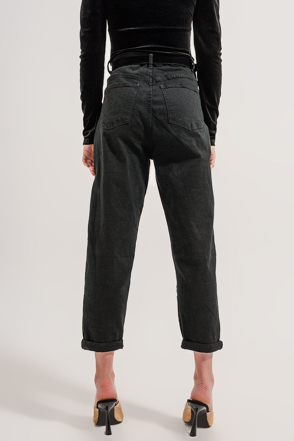 Jean avec poche à la taille Noir
