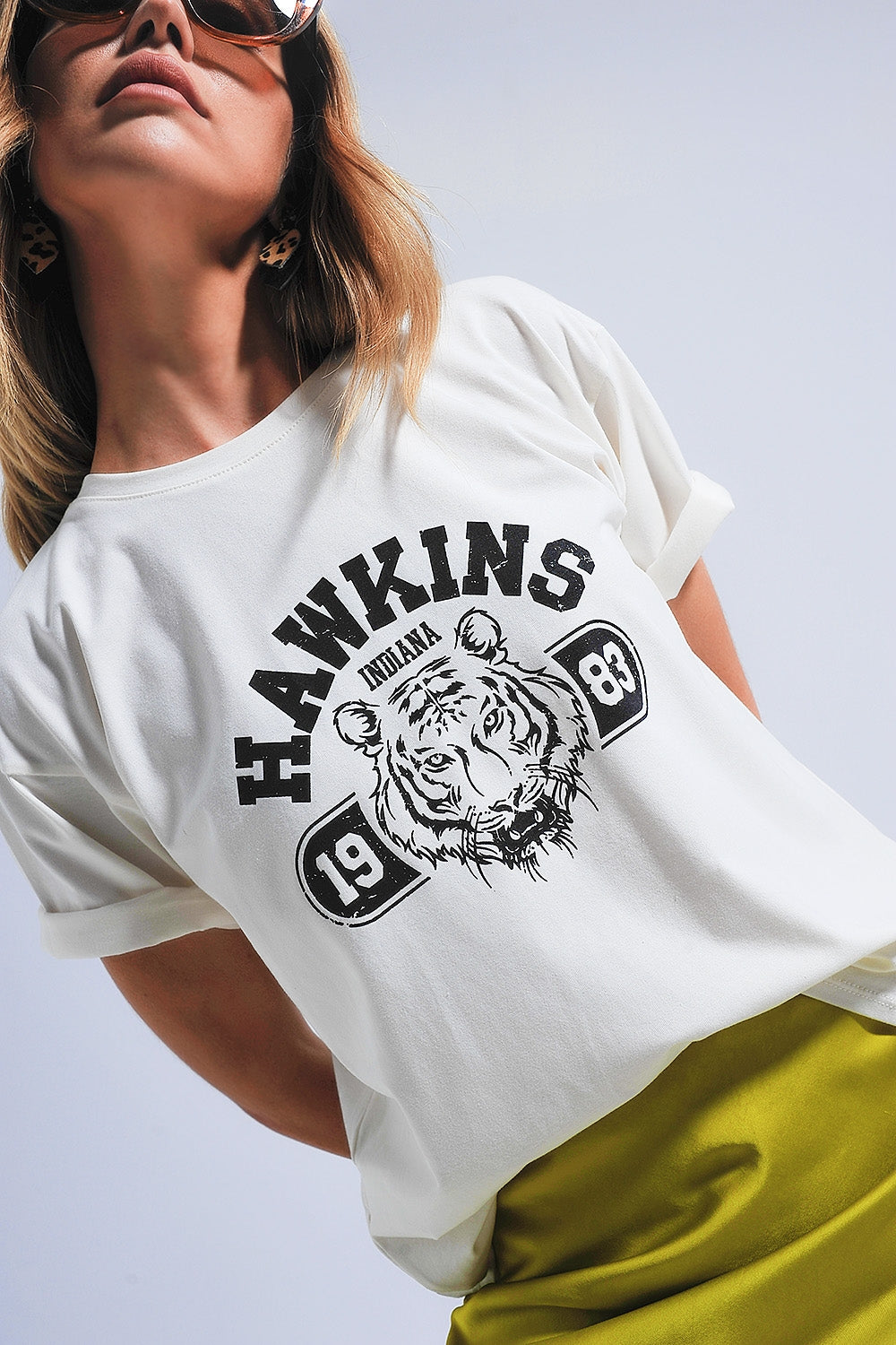 T-shirt à manches courtes et motif tigre Hawkins