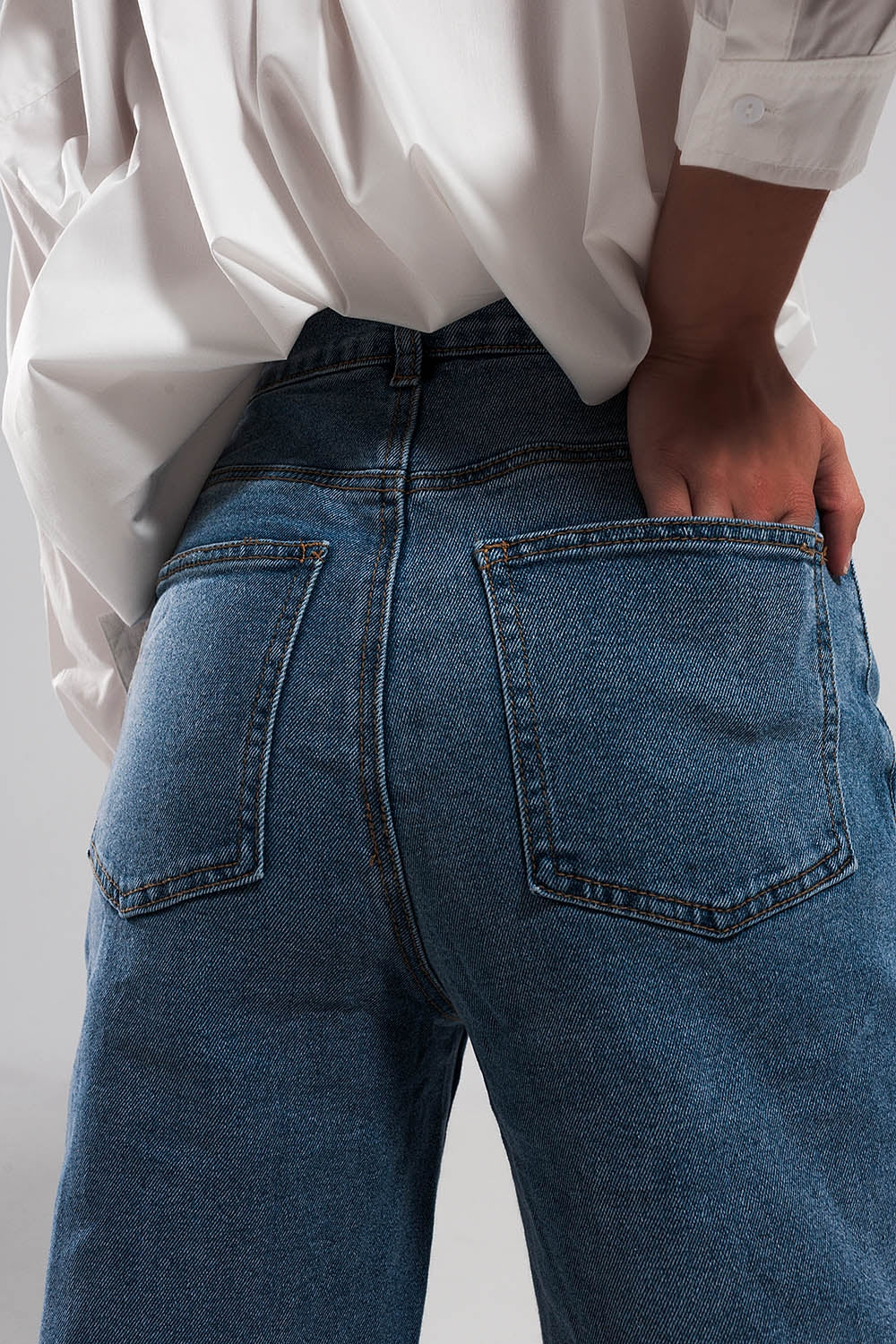 Jean droit Bleu moyen