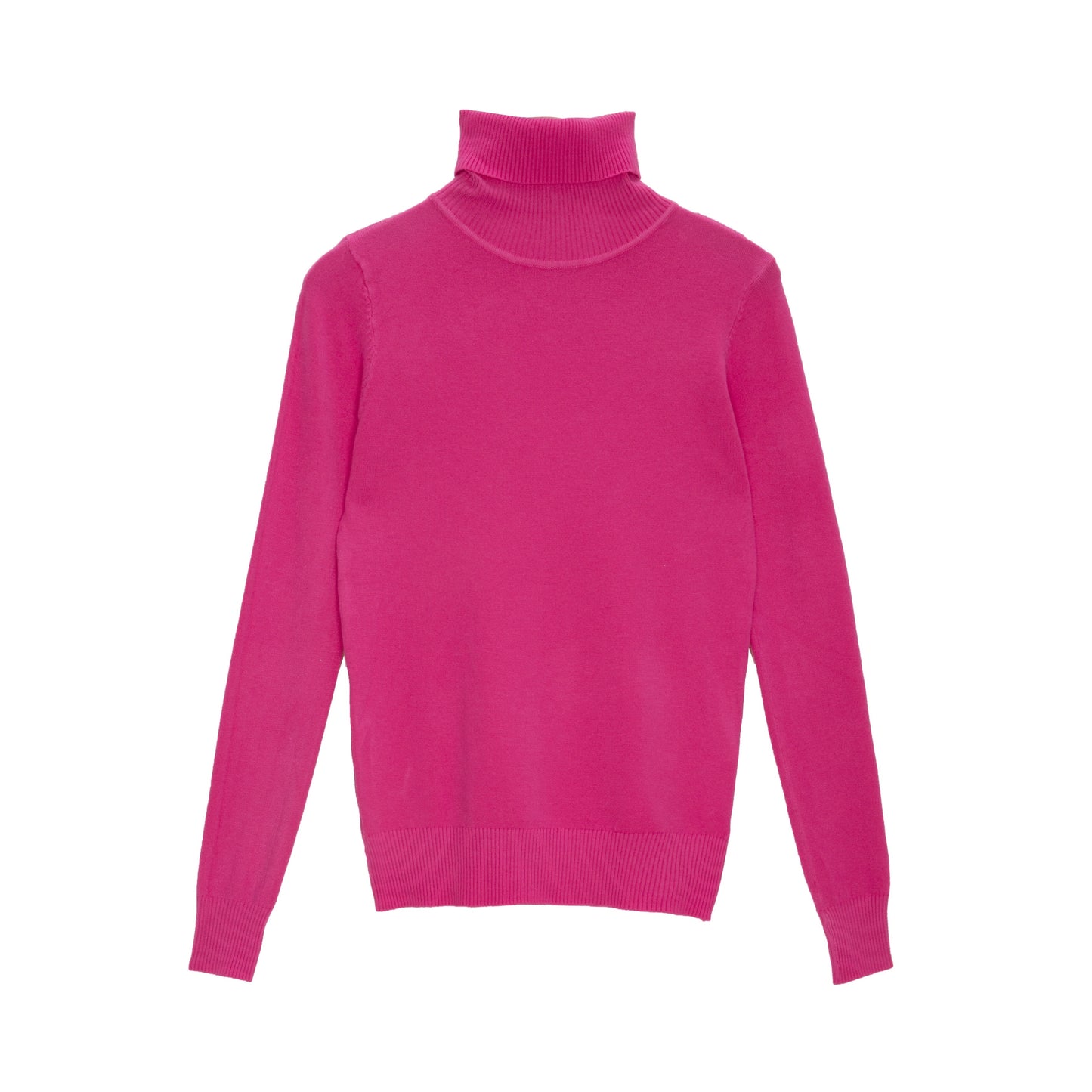 Pull col montant fuchsia