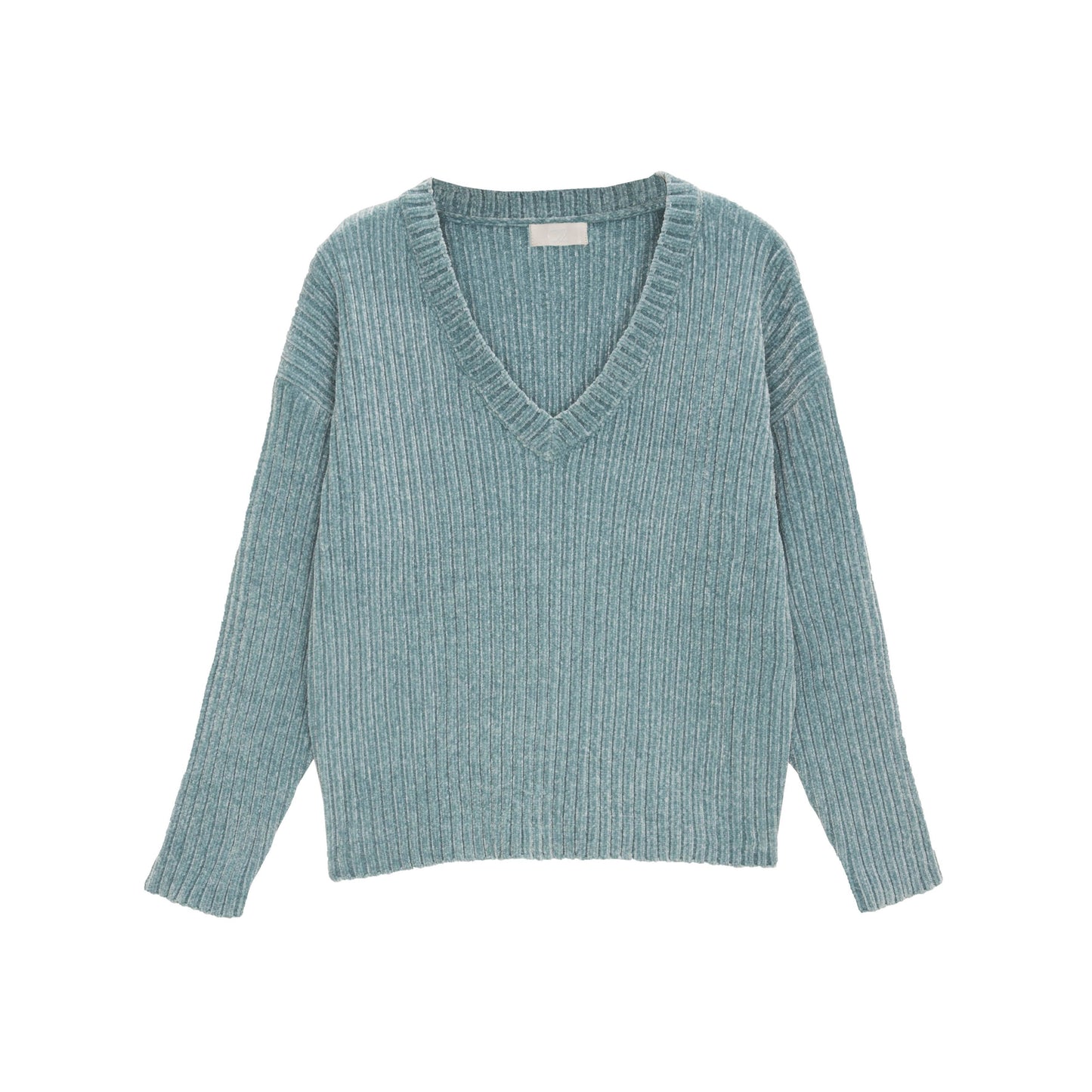 Pull en maille chenille vert