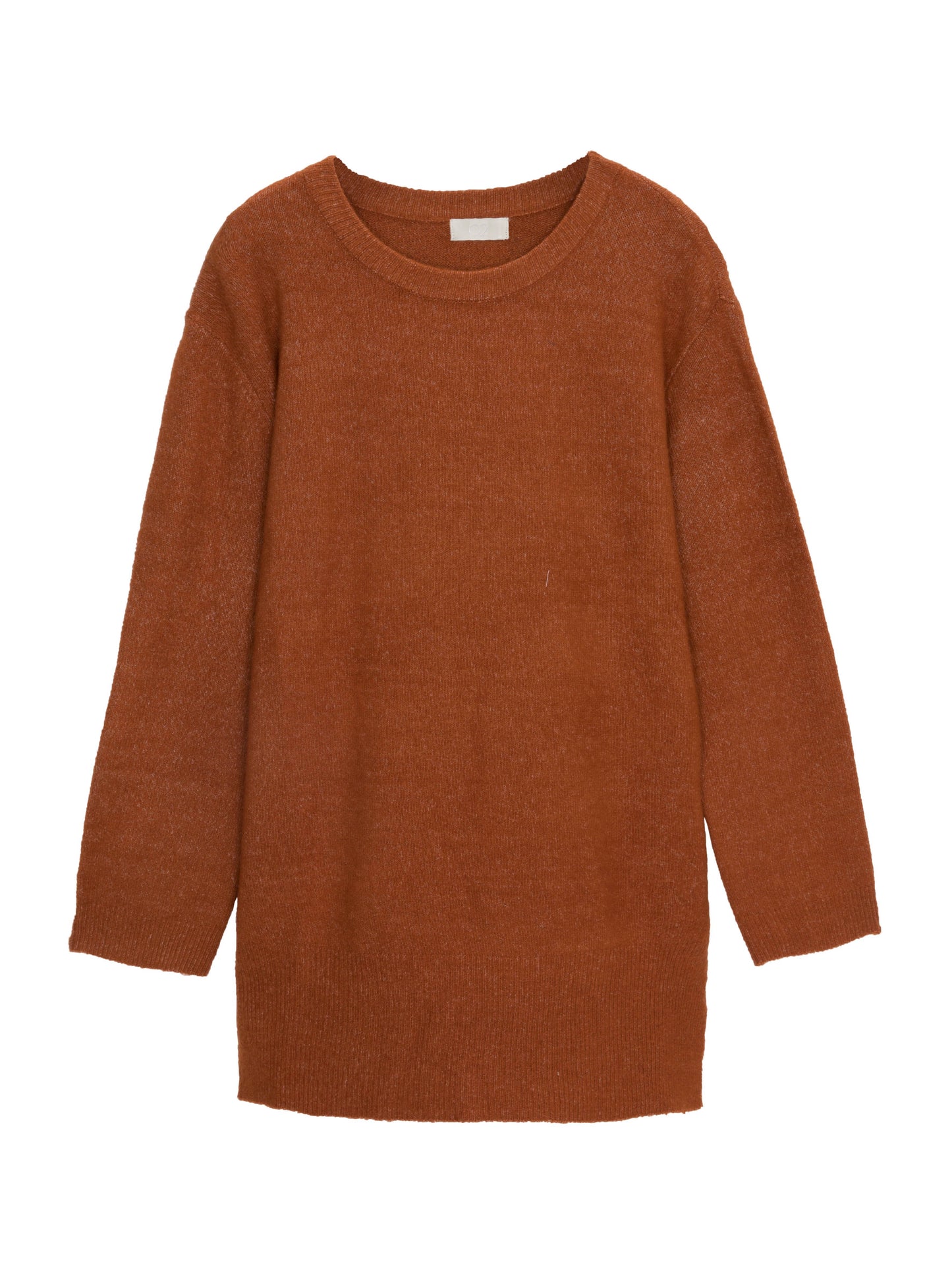 Robe pull à col rond oversized in orange