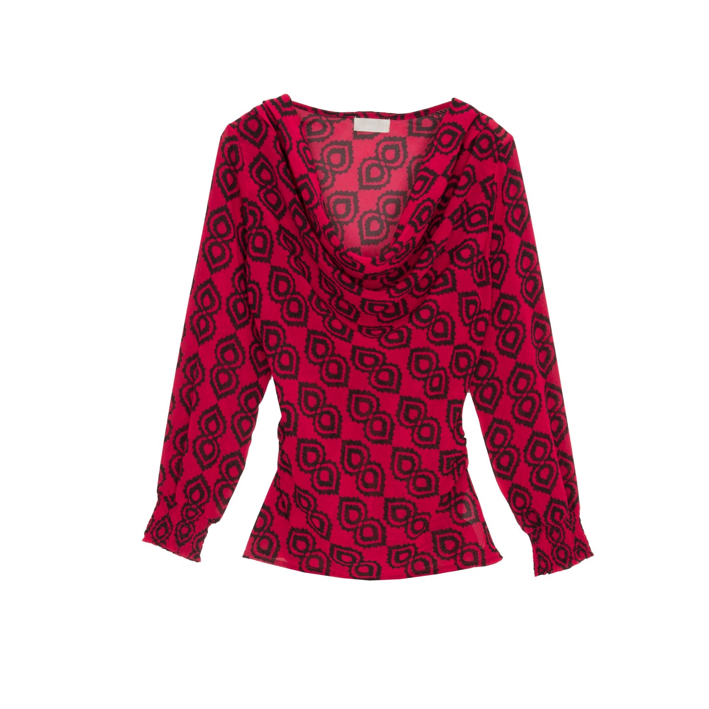 Blouse à manches froncées fuchsia