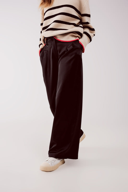 Pantalon à pinces noir