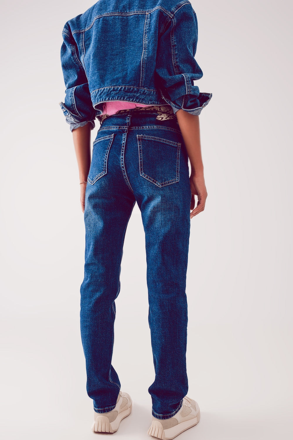 Jean droit en Bleu thrift
