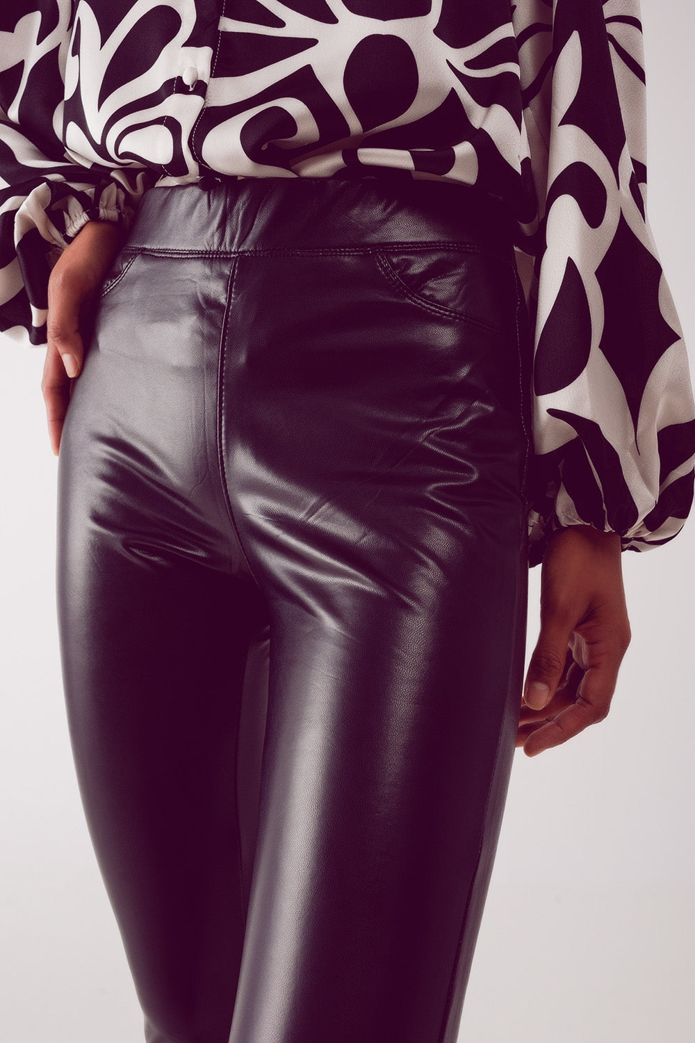 Leggings en similicuir Noir