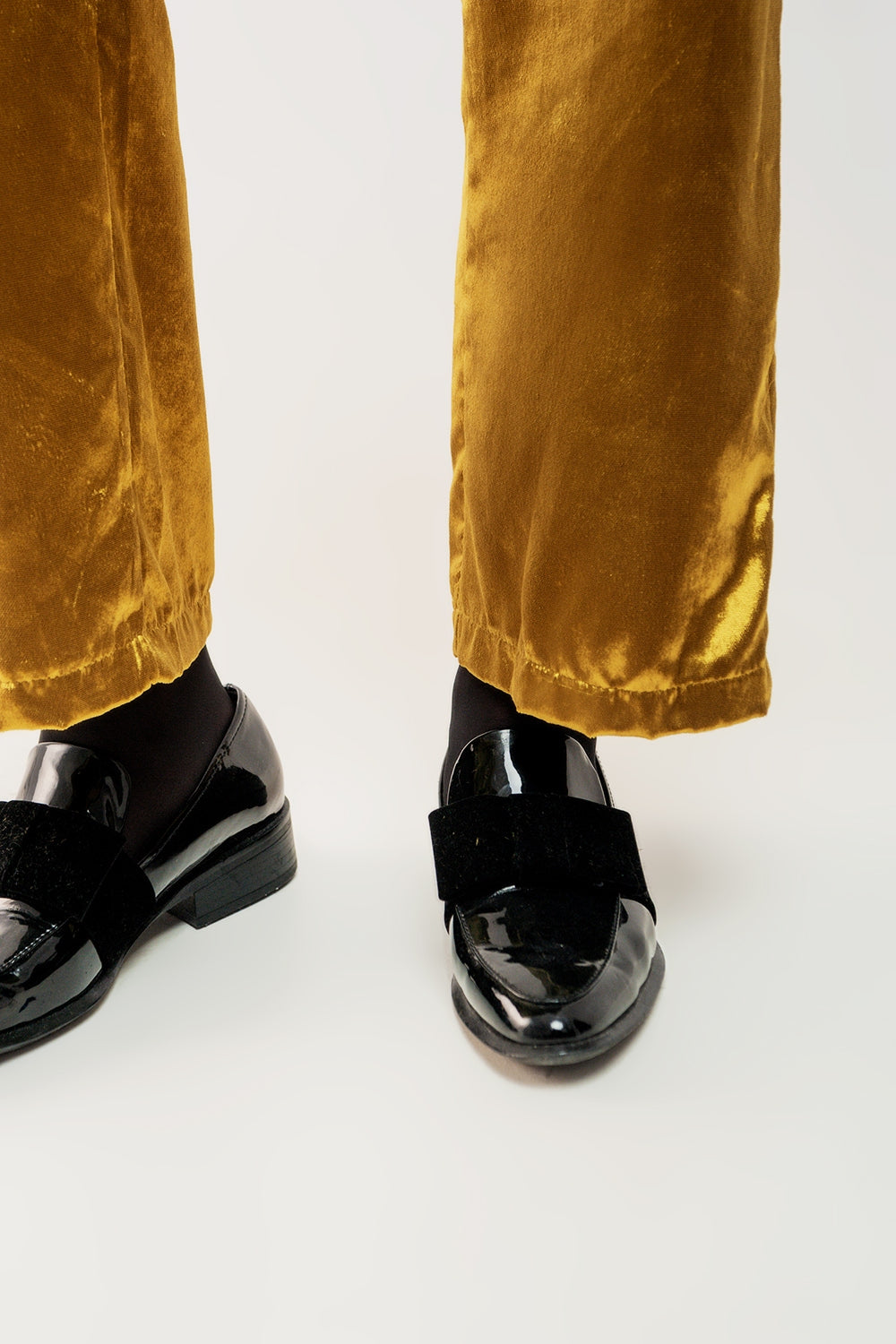 Pantalon droit en Velvet lime