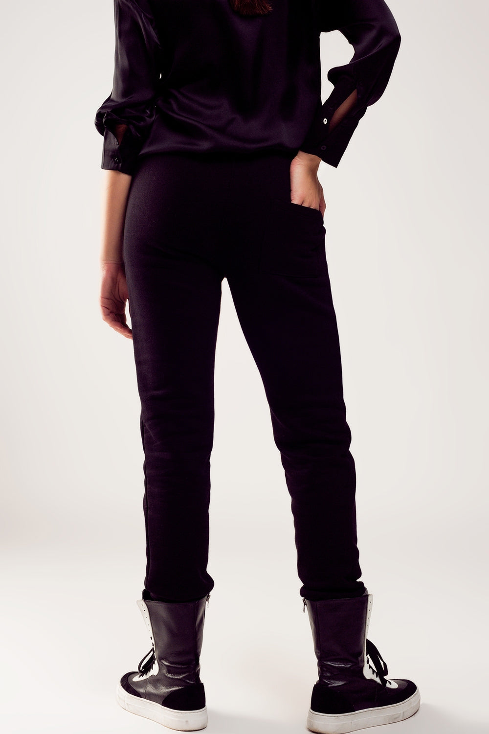 Jogger en coton noir