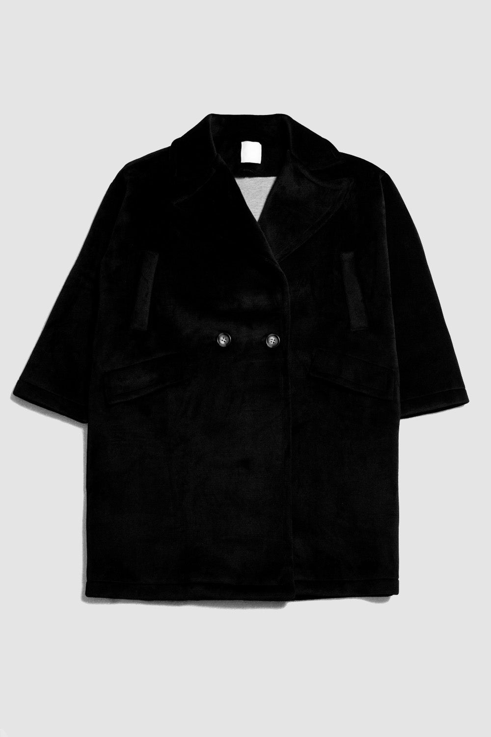 Coat en daim synthétique noir