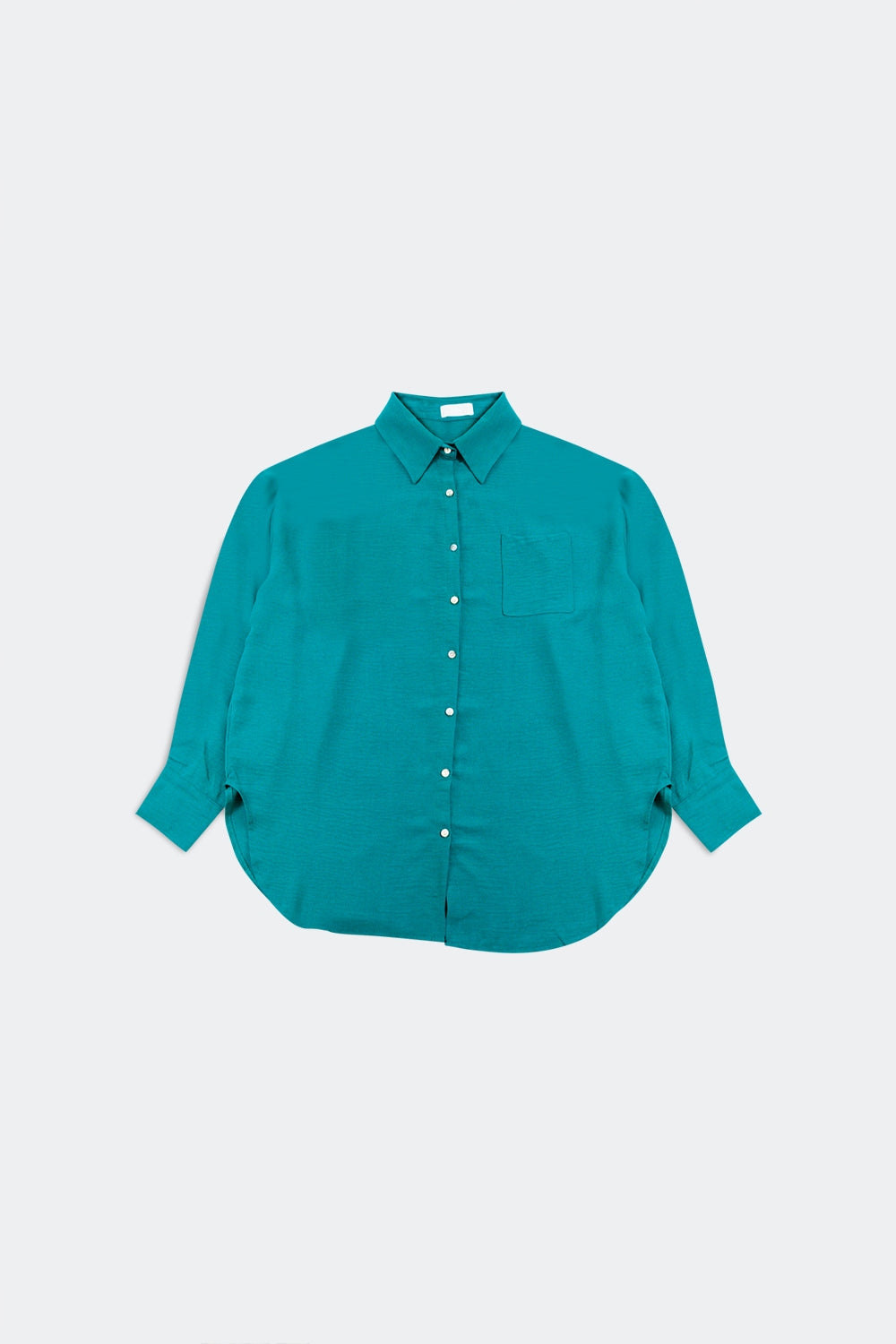 Chemise oversize à poche en vert