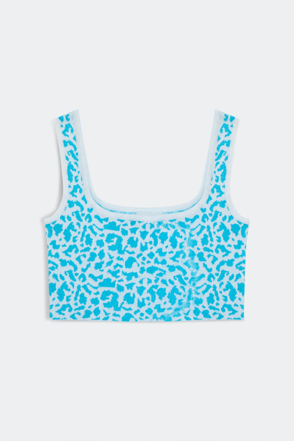 Top léger à imprimé animal turquoise