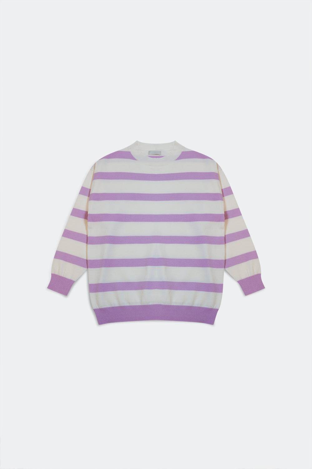 Pull long à rayures pourpre