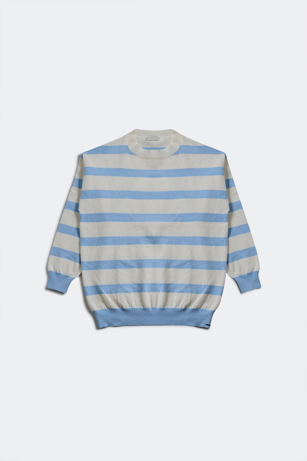 Pull long à rayures bleues