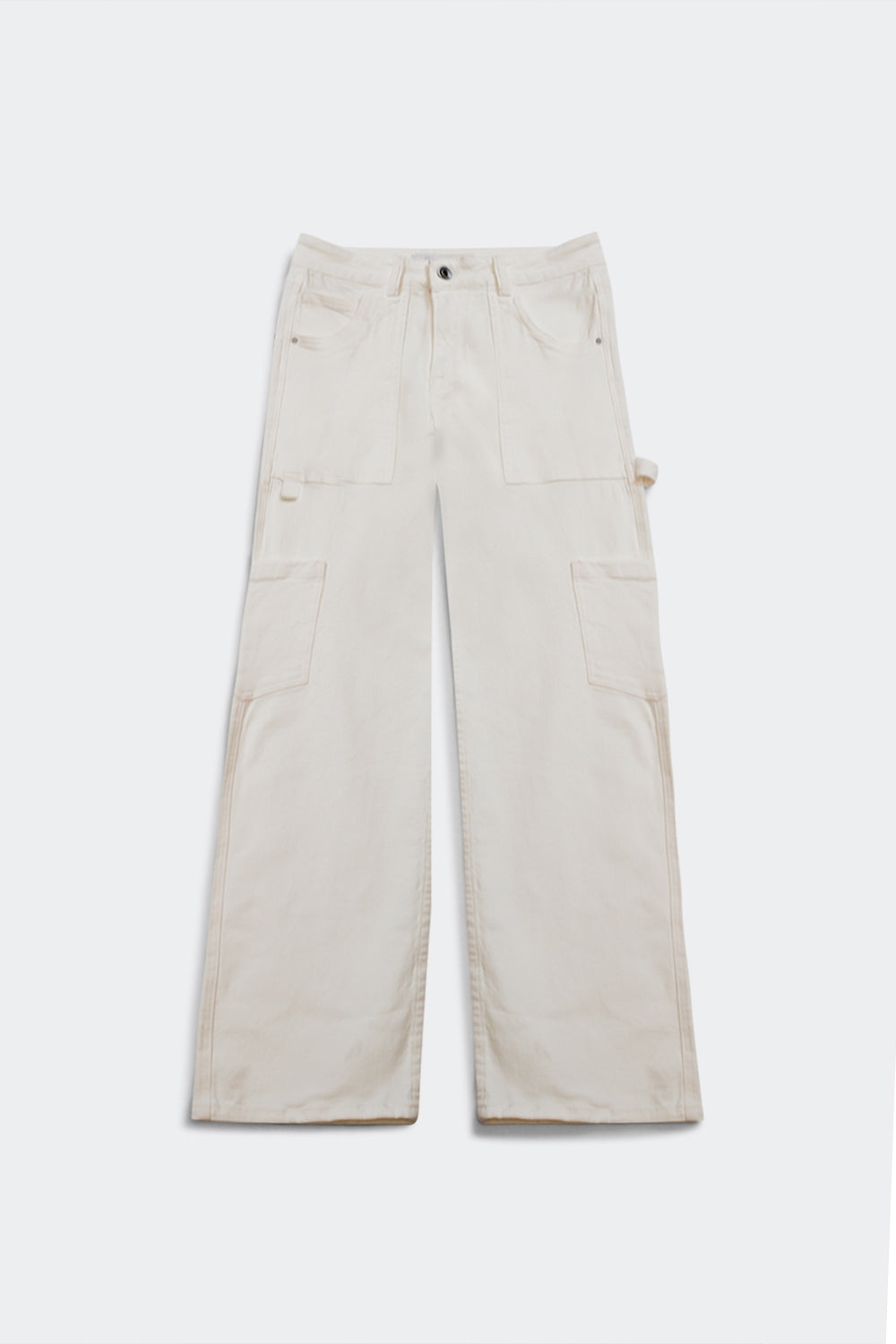 Pantalon cargo en blanc