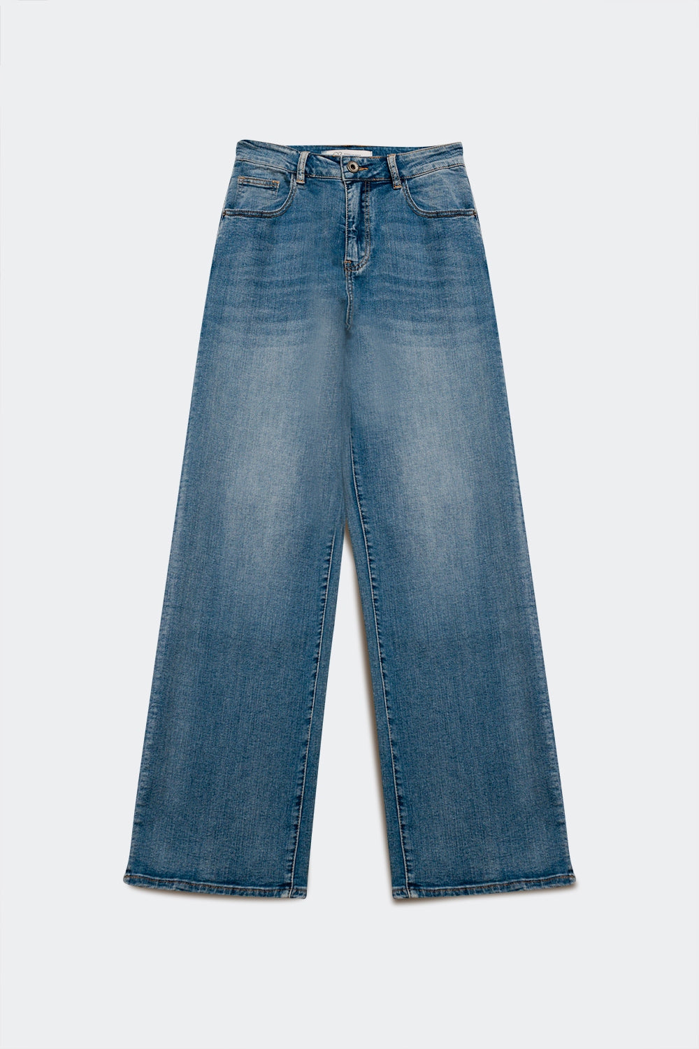 Jeans en coton mélangé coupe large