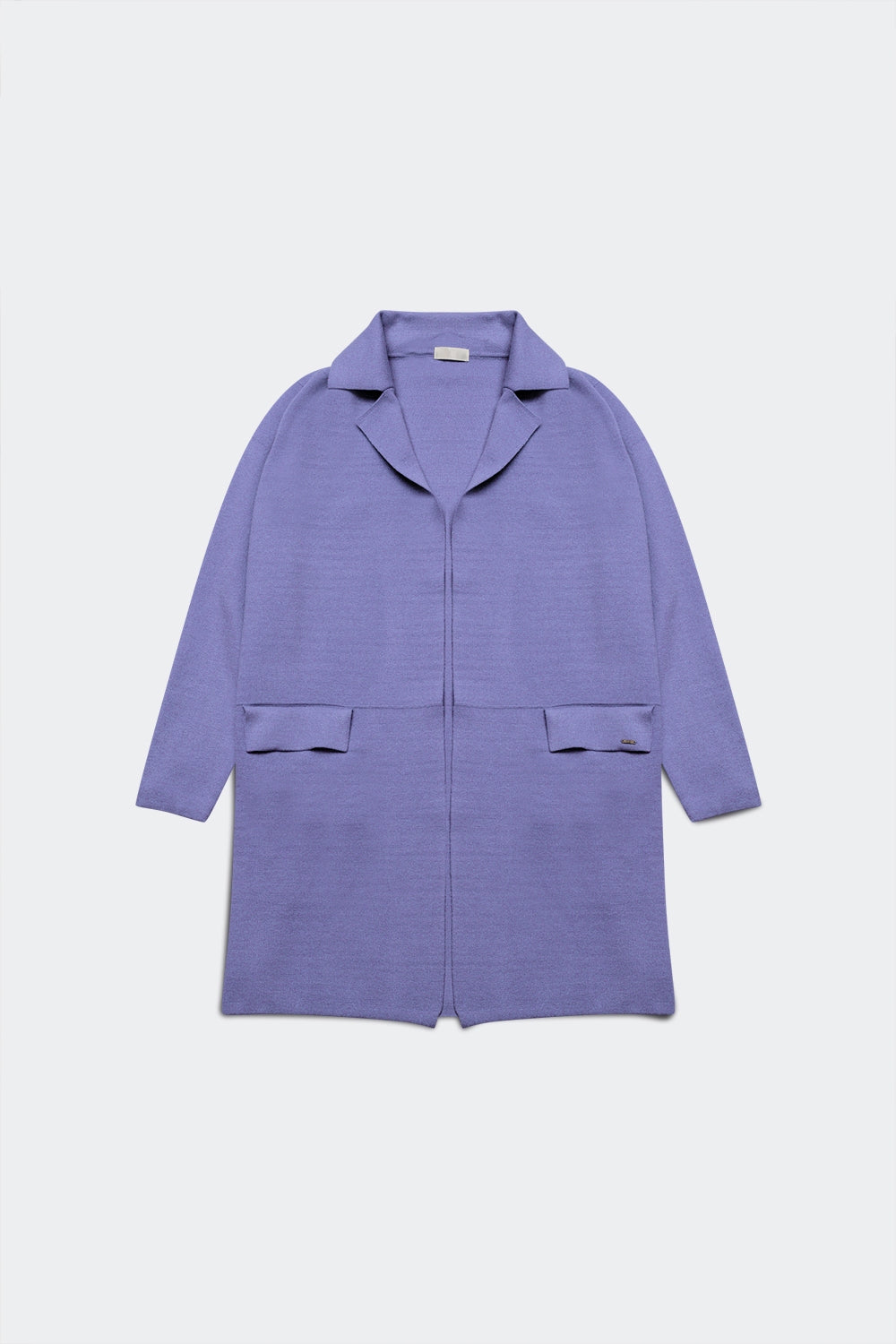 Gilet long avec col oversize violet
