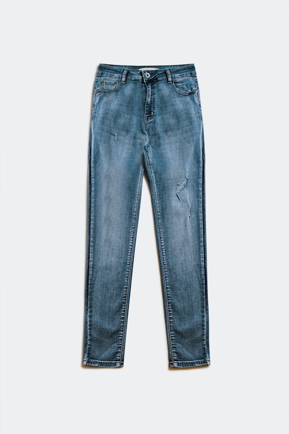 Jean super skinny Push up déchiré Bleu