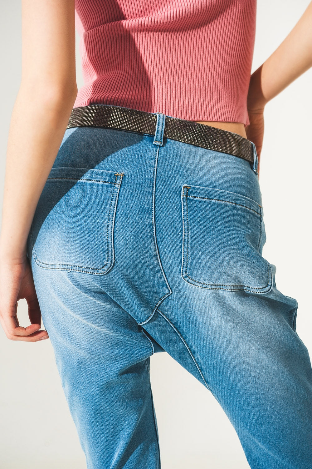 Jean baggy style années 90 Bleu délavé vintage