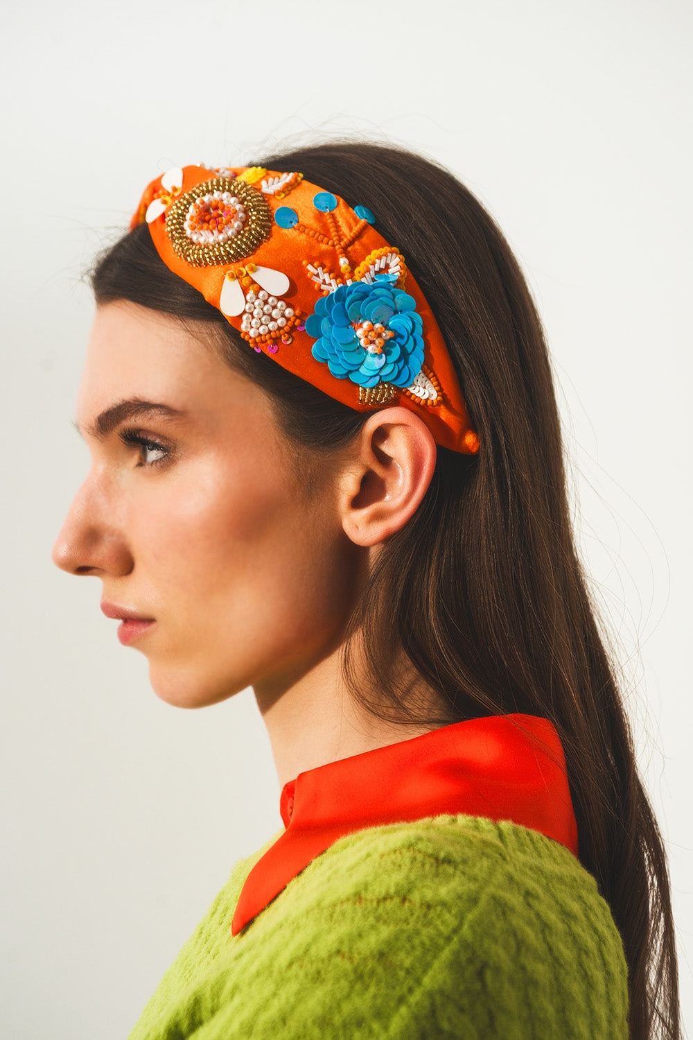 Bandeau orange à ornements
