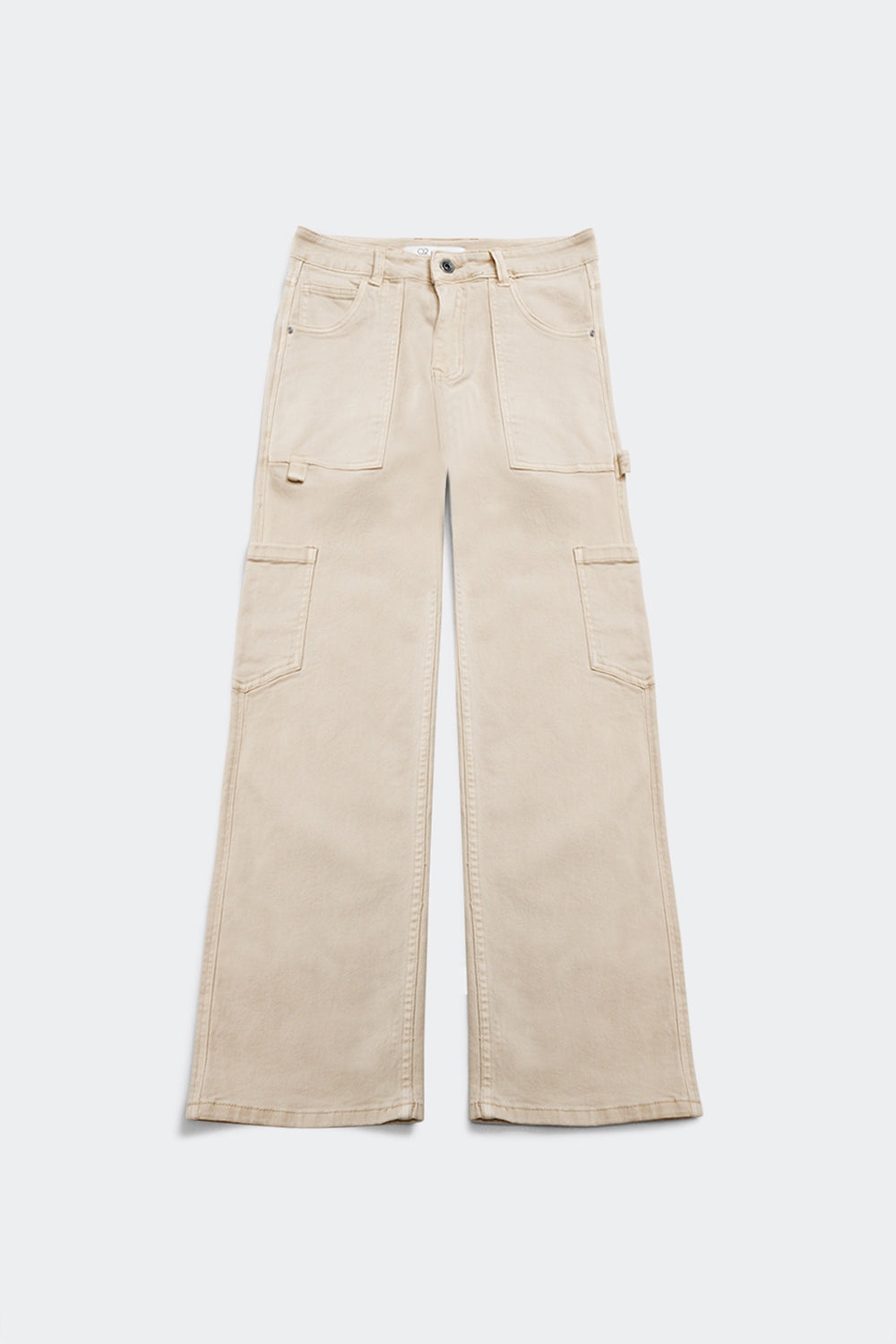 Pantalon cargo en beige