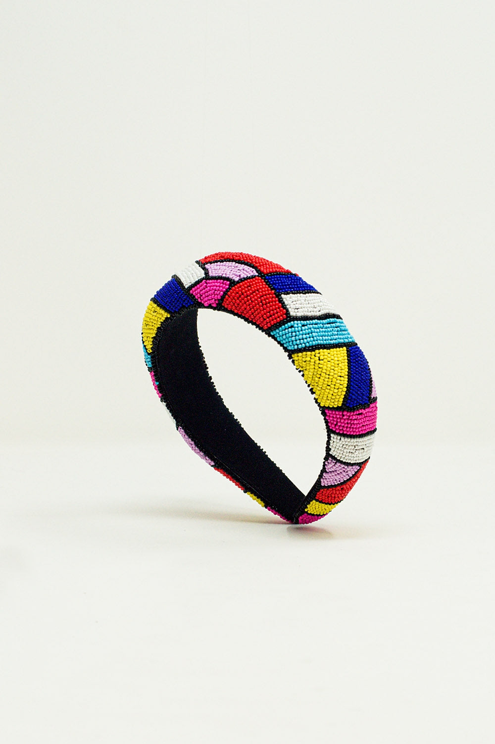 Serre tête à perles colorées