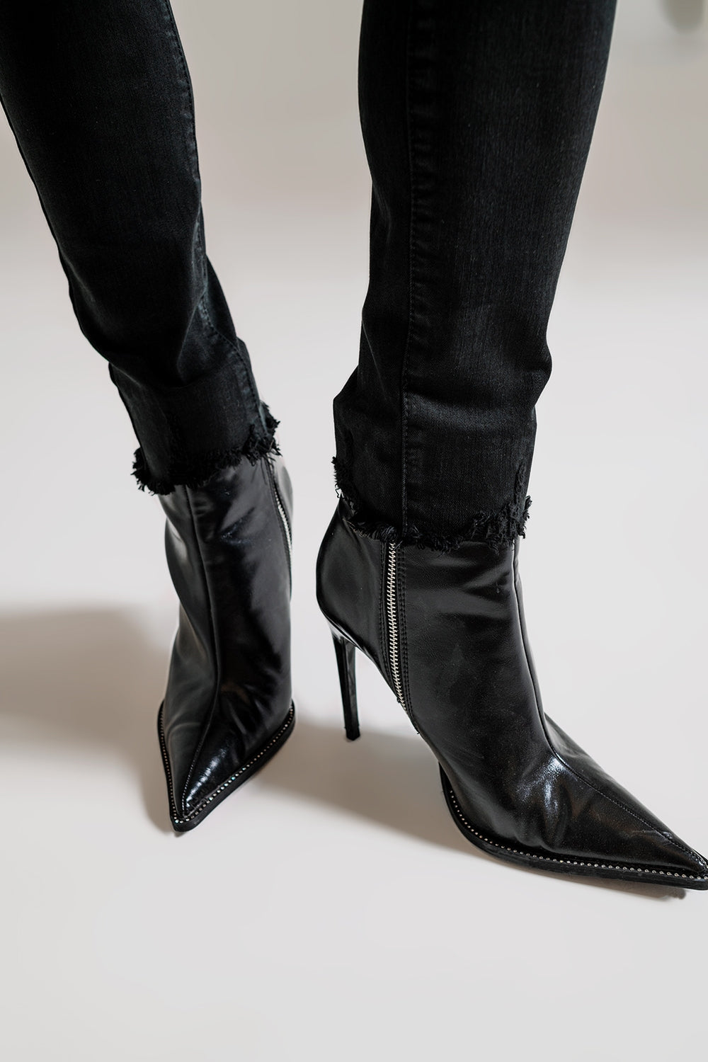 Jean skinny taille haute noir
