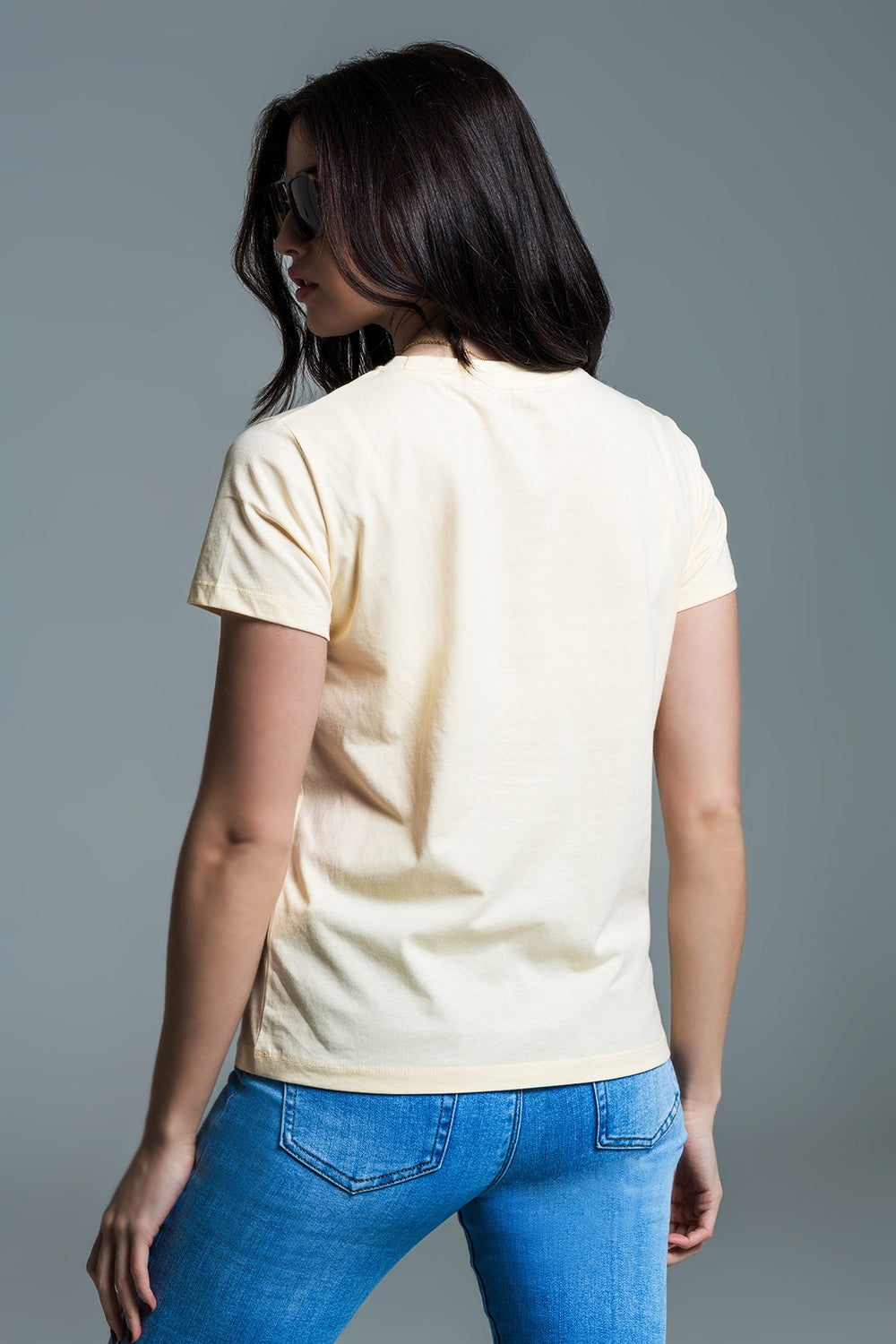 T-shirt imprimé superstar jaune