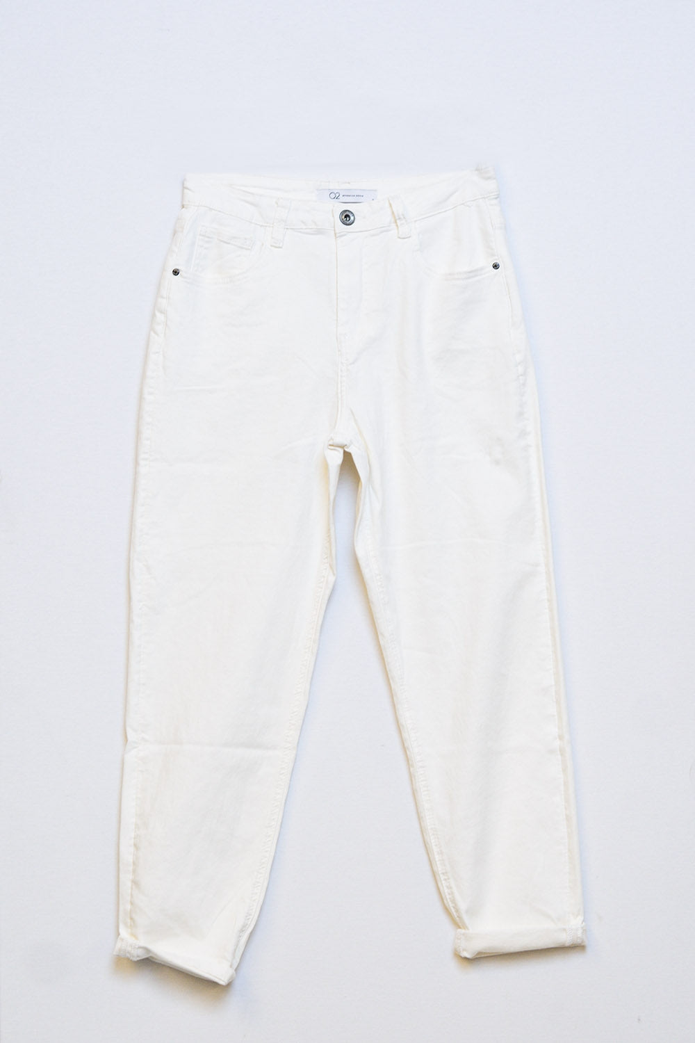 Jean basique skinny à la cheville en blanc