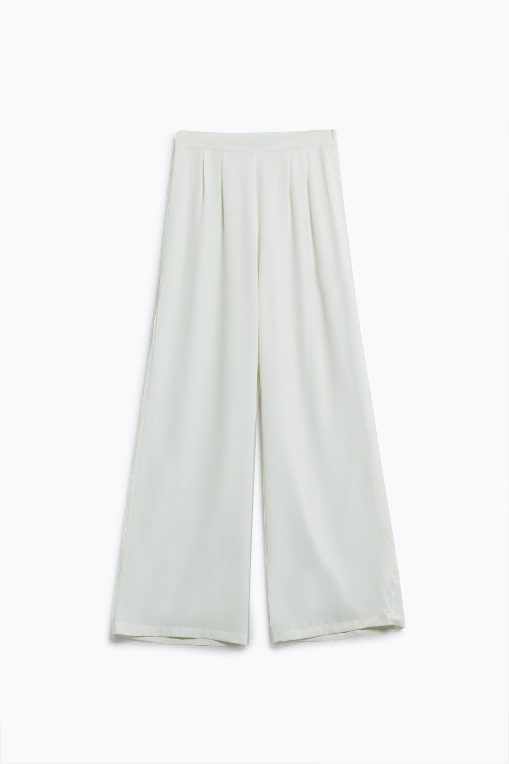 Pantalon à jambes larges blanc