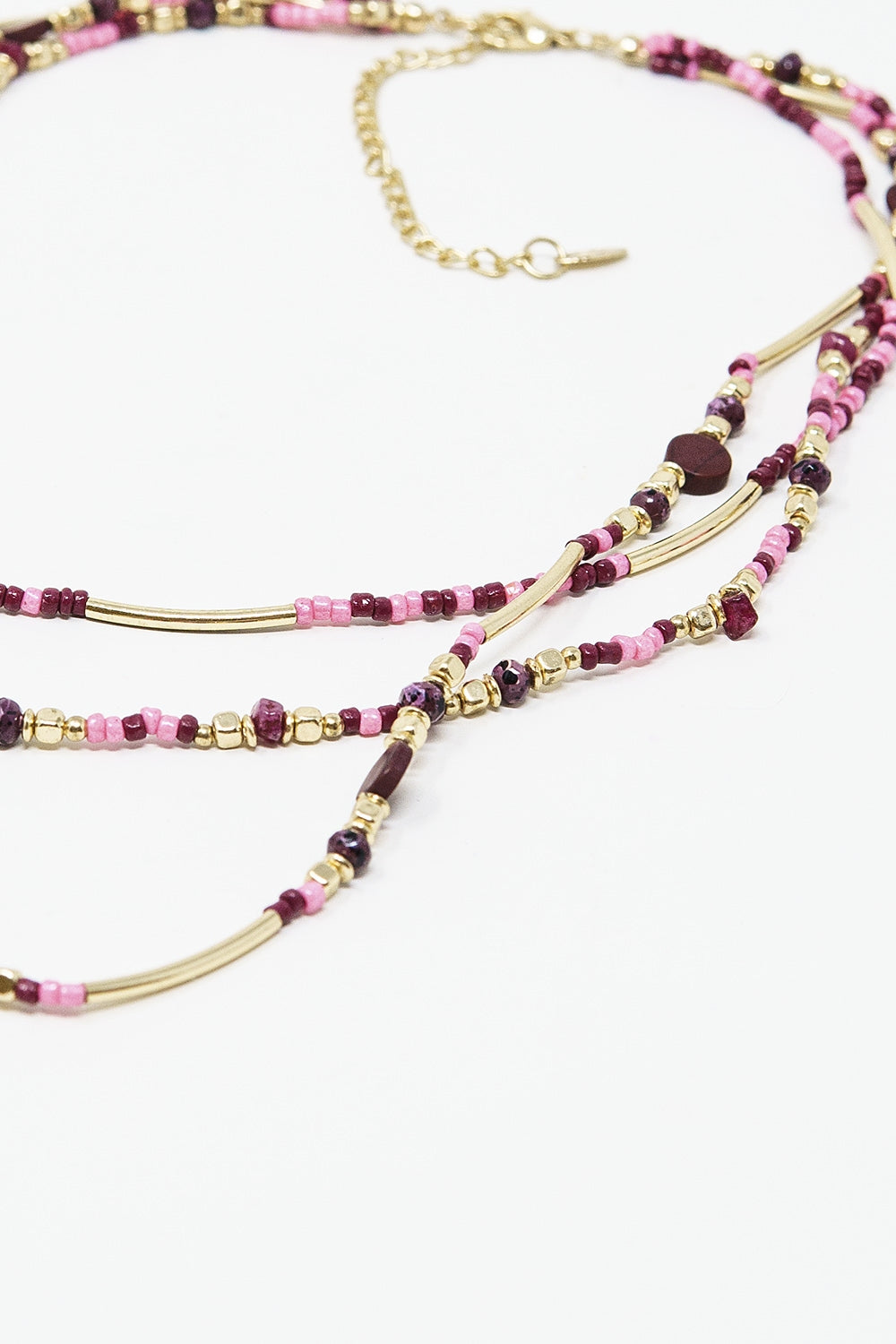 Collier 3 en 1 avec pierres multicolores