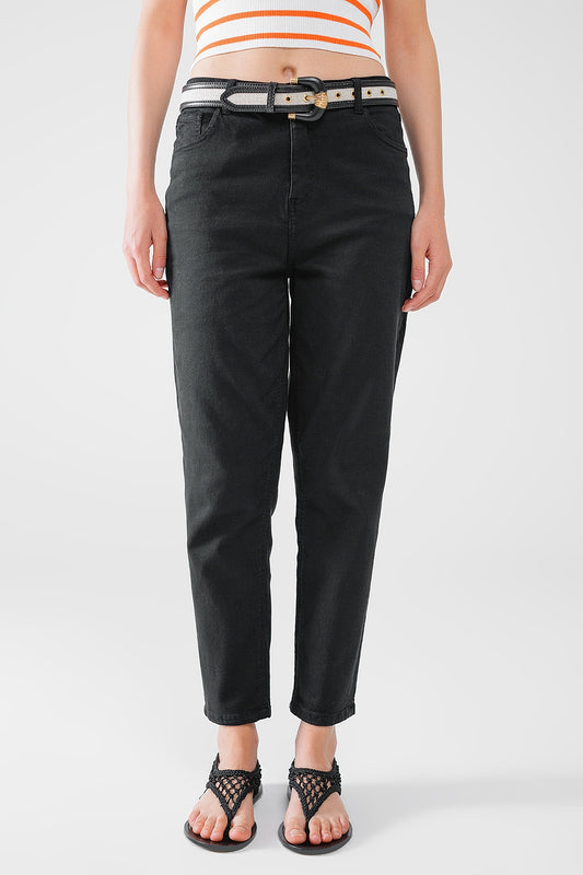 Jean basique skinny à la cheville en noir