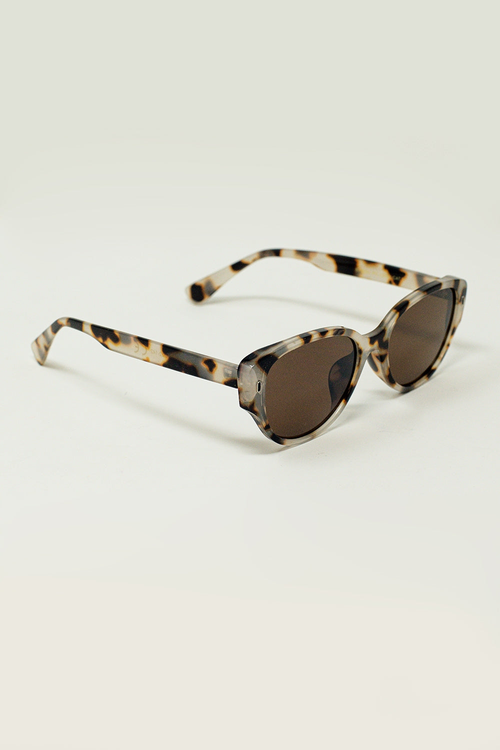 Lunettes de soleil ovales en Havane marron dégradé