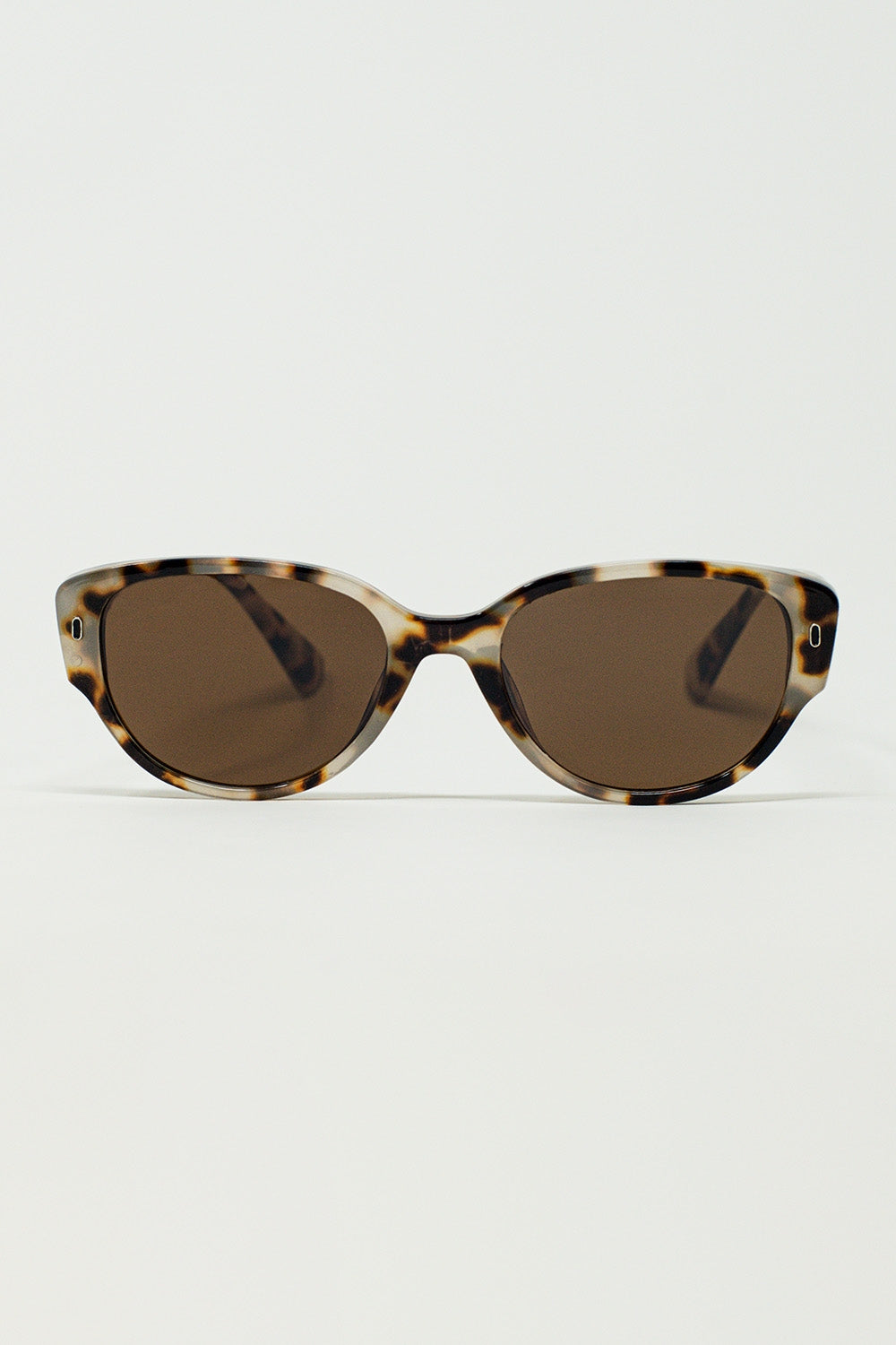 Lunettes de soleil ovales en Havane marron dégradé