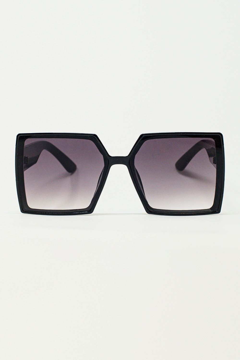 Lunettes de soleil carrées oversize en noir