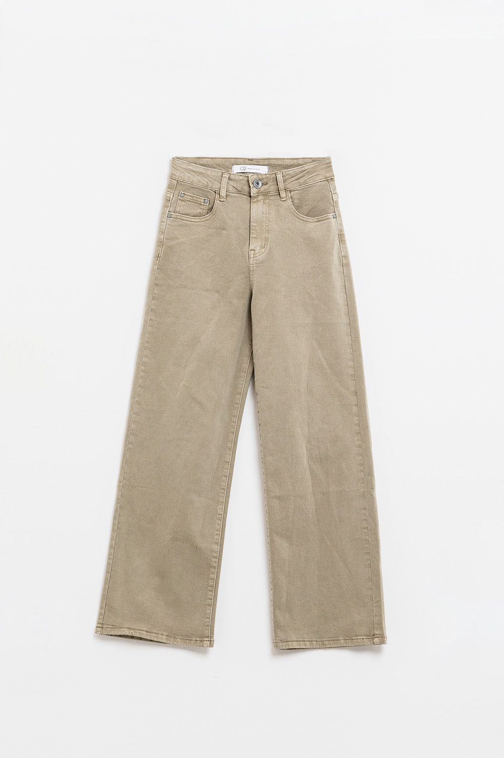 Jean ample court en beige
