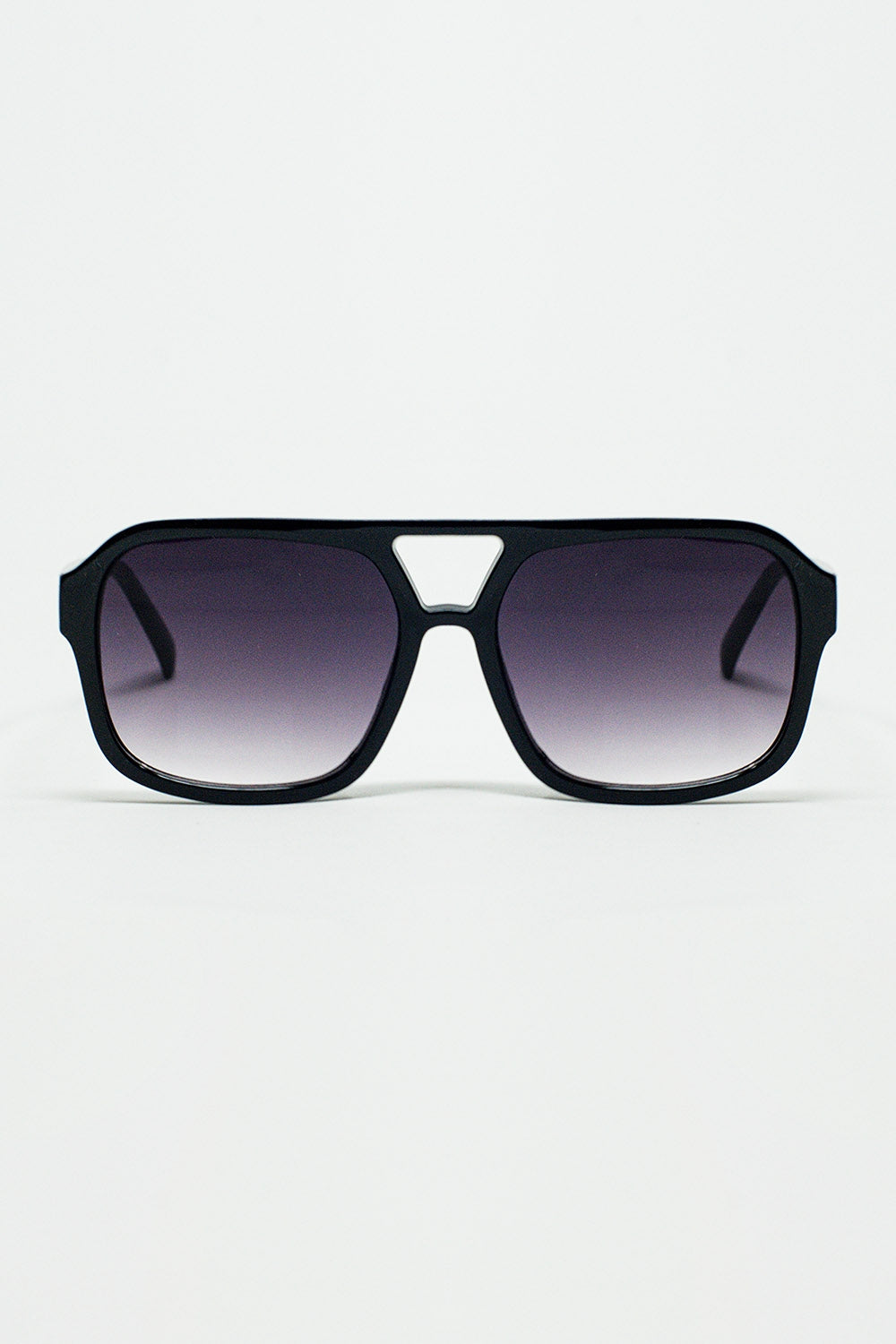 Lunettes de soleil aviateur 70's avec verres fumés en noir