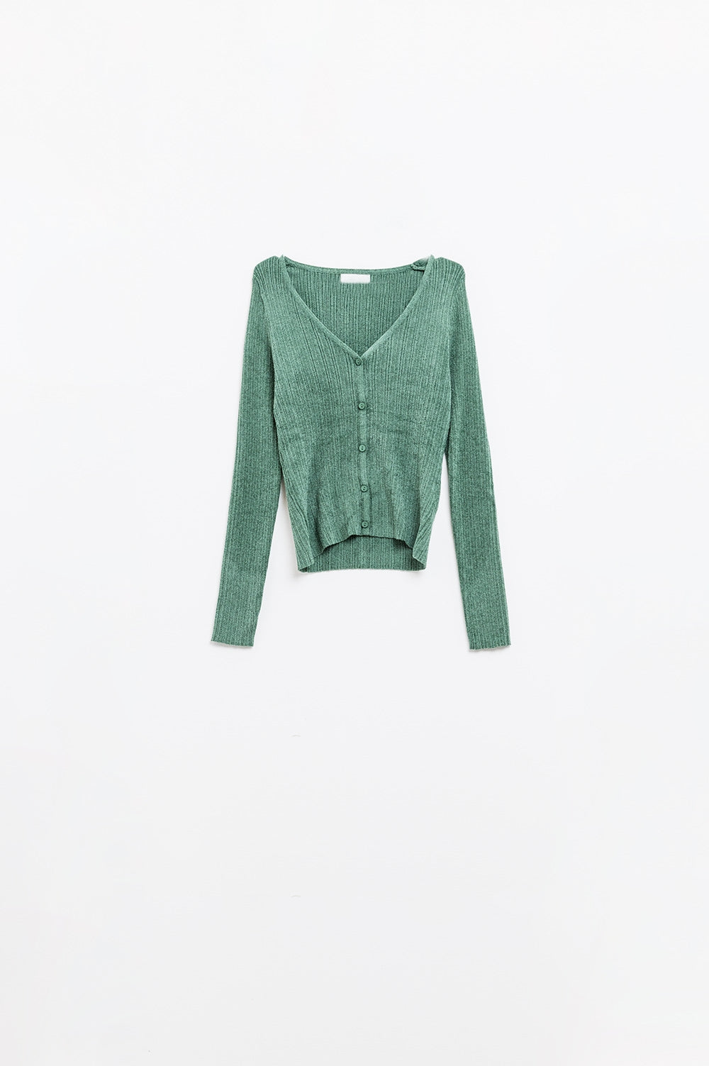 Cardigan texturé en vert menthe
