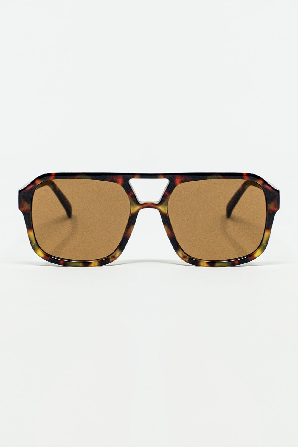 Lunettes de soleil aviateur 70's en écaille de tortue