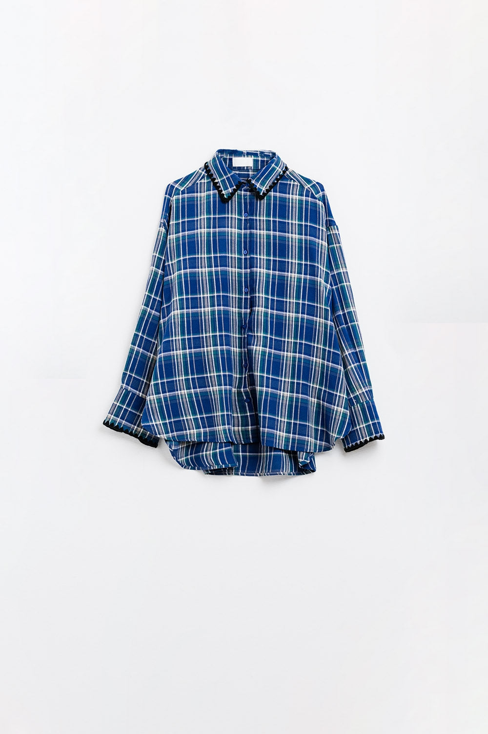 Chemise oversize de bûcheron en bleu